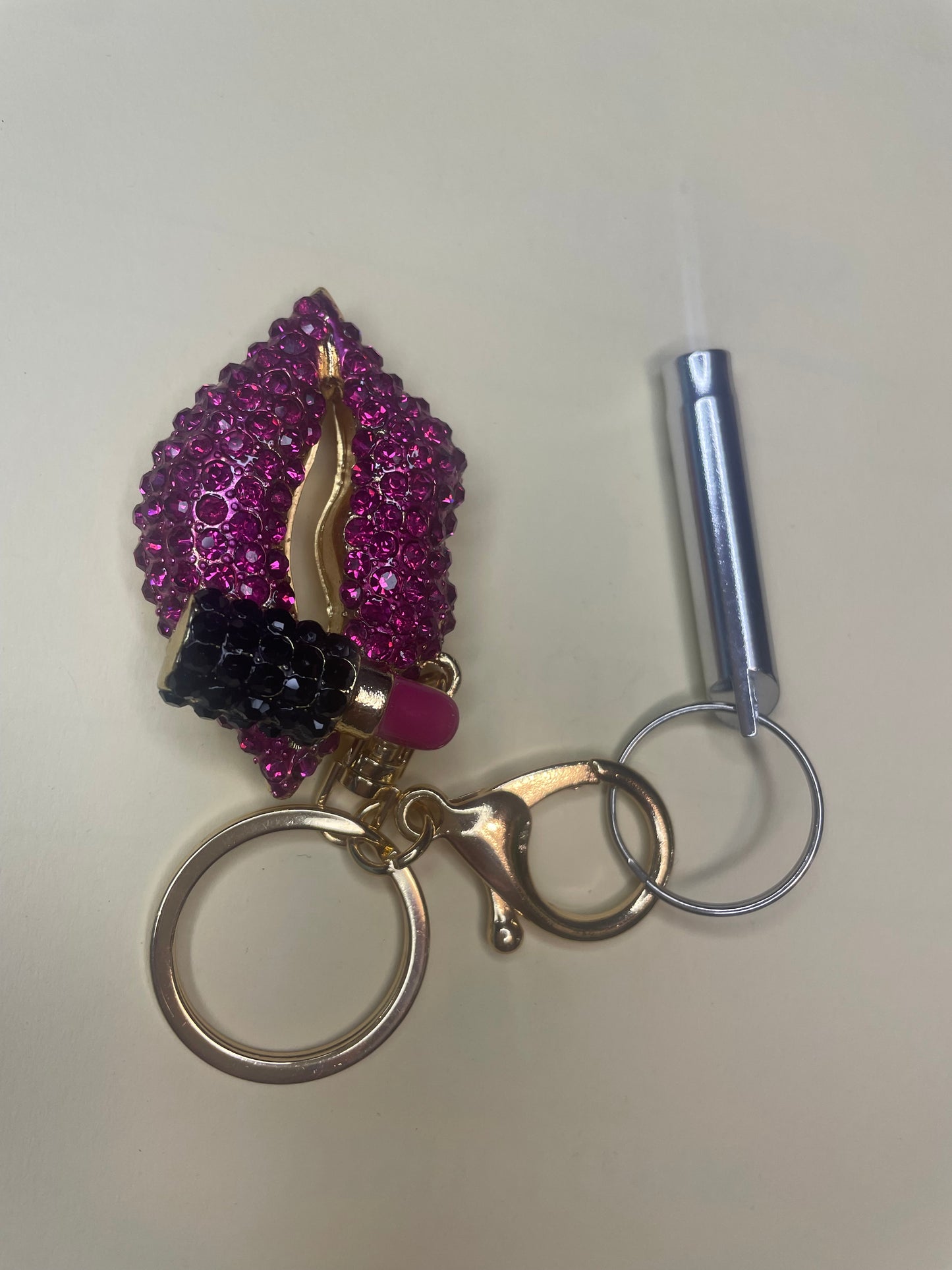 Hot pink self defense keychain set Custom