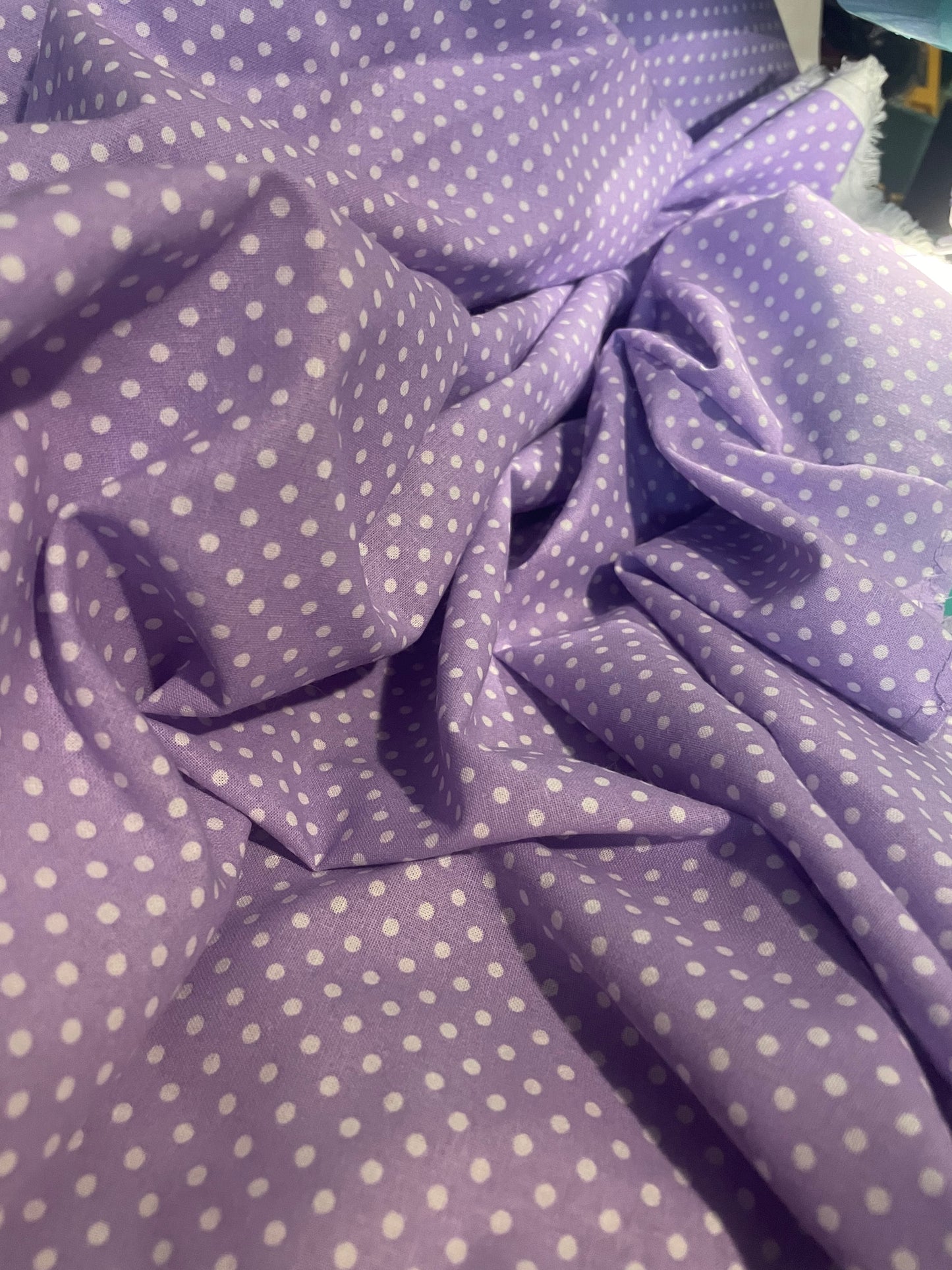 Purple polka dot toddler/crib sheets