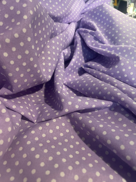 Purple polka dot toddler/crib sheets