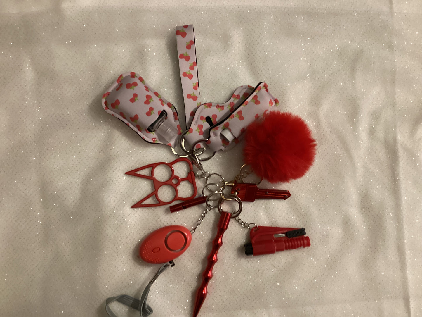 Self defense keychain set Red strawberries