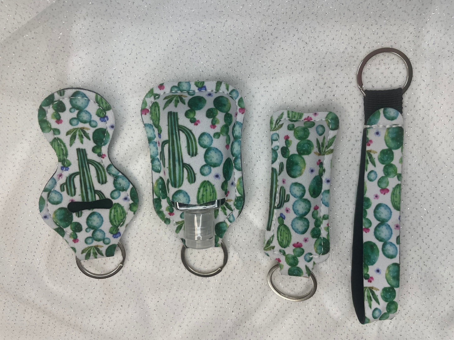 Safety,self defense,keychain set,green, cacti